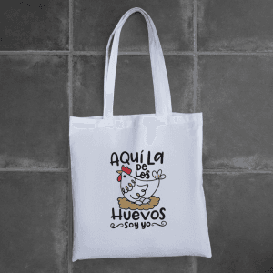 Bolsa blanca con estampado Reina del Corral