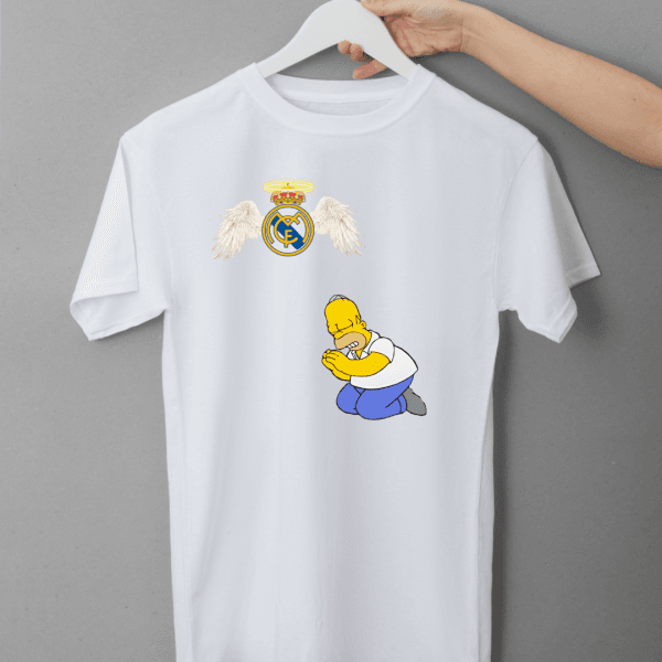 Camiseta blanca con estampado Fe Merengue